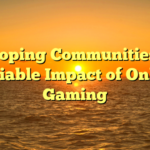 Developing Communities: The Sociable Impact of Online Gaming